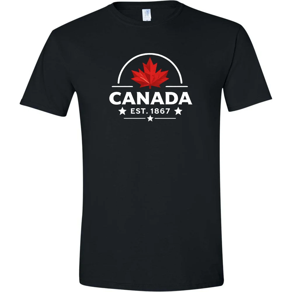 Canada est 1867 Tee — Black — front view