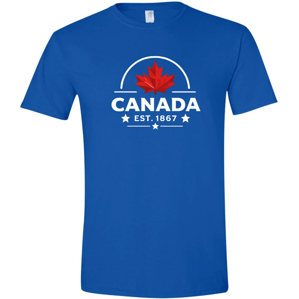 Canada est 1867 Tee — Blue — front view