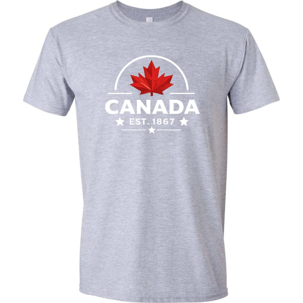 Canada est 1867 Tee — Grey — front view