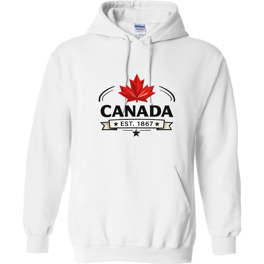 Canada Heritage Hoodie — White — front view