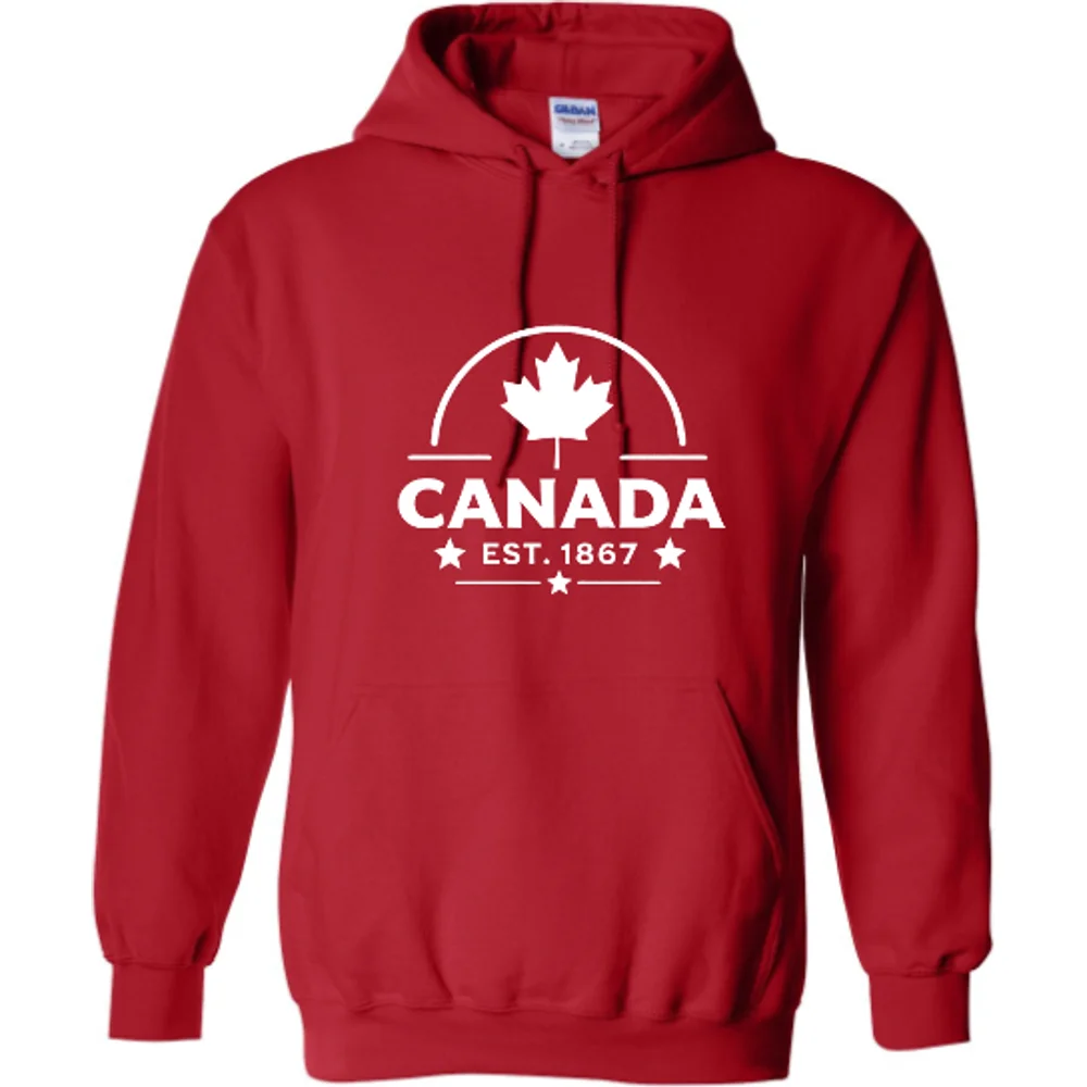 Canada Heritage Hoodie — Red — front view