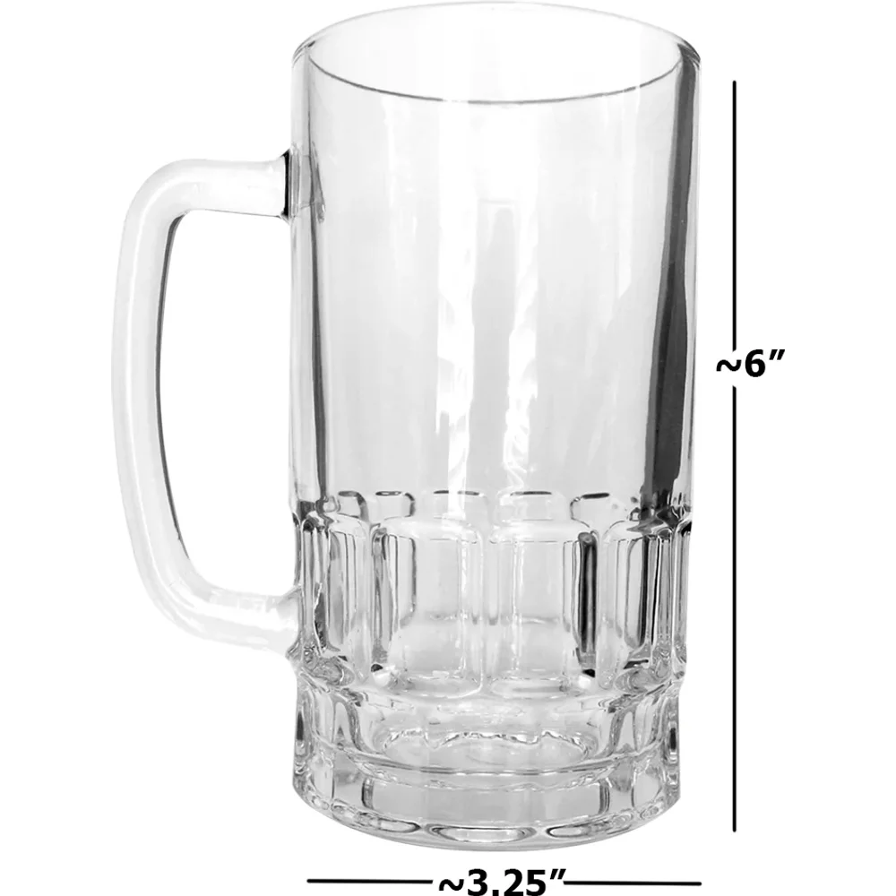 Clear Beer Stein — front view